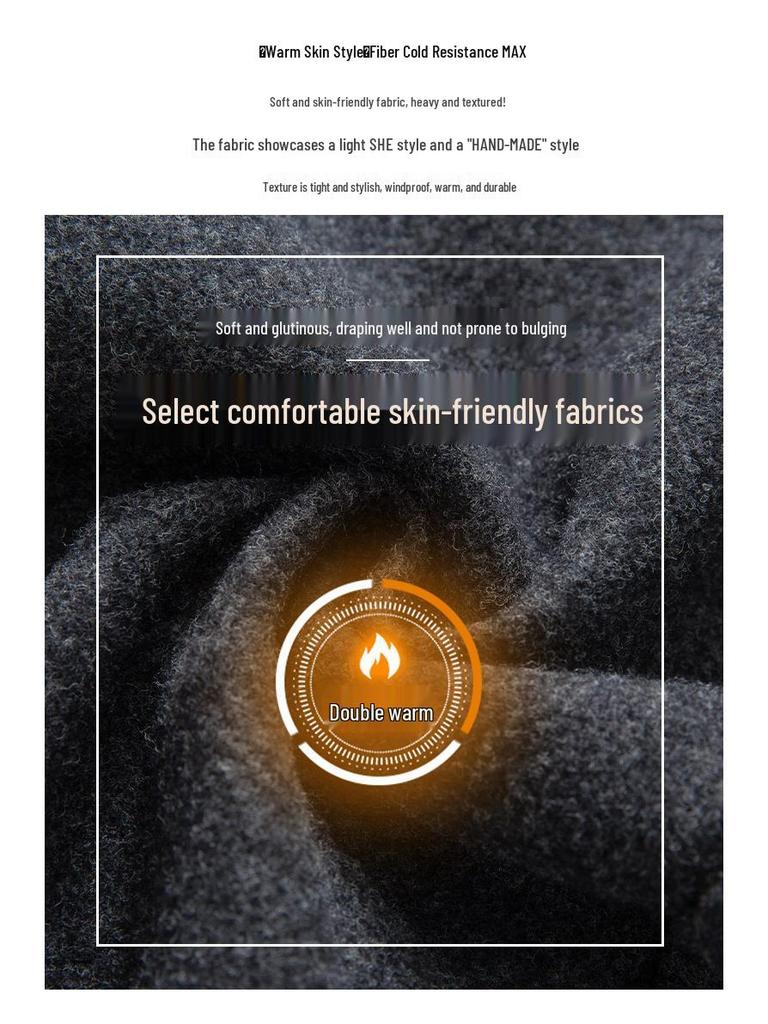 High-End Wool Wide-Leg Curved Pants for Women - Autumn/Winter 2025 Petite Nine-Point Casual Long Trousers