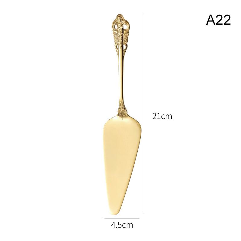 

Retro Styles Western Tableware Set Luxury Silver Stainless Steel Spoon Fork Dessert Fork Embossing Household Cutlery Set