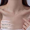 Banyan Tree S925 Silver Alphabet Necklace: Women's Summer Diamond Pendant with 26 English Letters Elegantly Designed.