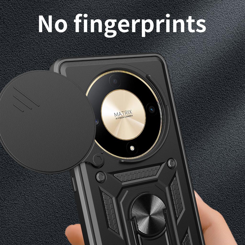 Priekš Honor X9b 5G/Magic6 Lite 5G mobilo tālruņu maciņi TPU+PC bīdāms objektīva aizsargvāciņš