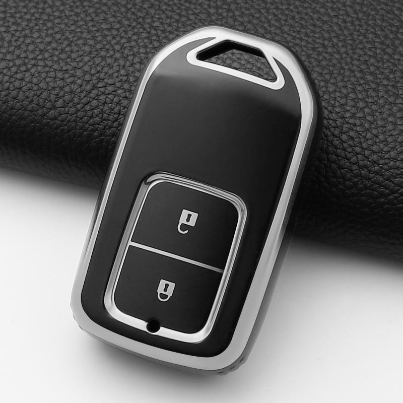 Tpu Car Key Case Cover For Honda Vezel City Civic Jazz Brv Br-V Hrv Protector Car Accessories