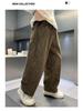 Boys' Fleece-Lined Corduroy Pants - Autumn & Winter Style, Thickened One-Piece Fleece, Handsome Casual Pants for Older Boys