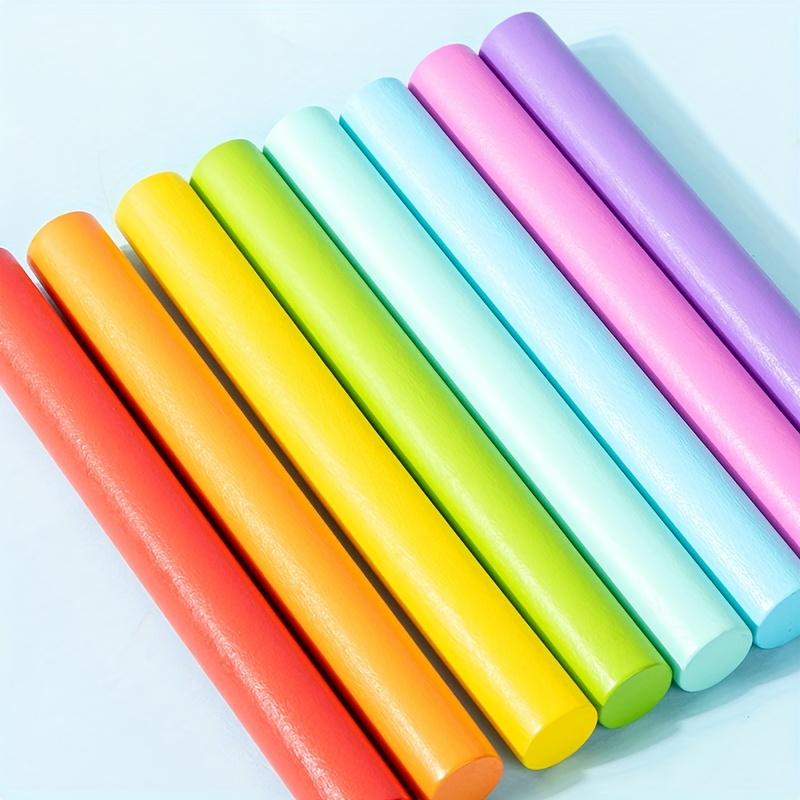Educational Wooden Toy,Color Sorting Activity Bus Explore Colors and Logical Sorting,Each Color Brick corresponds to a color slot,