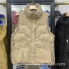 New small white duck down down vest women's foreign style fashion stand-up collar vest jacket