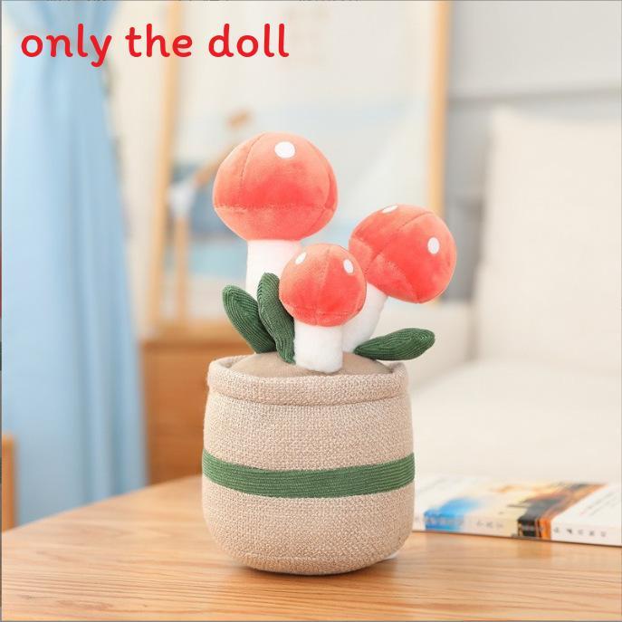 Plush Succulent Plant Series Tulip Plush Toy With Cartoon Design For Living Room Decor