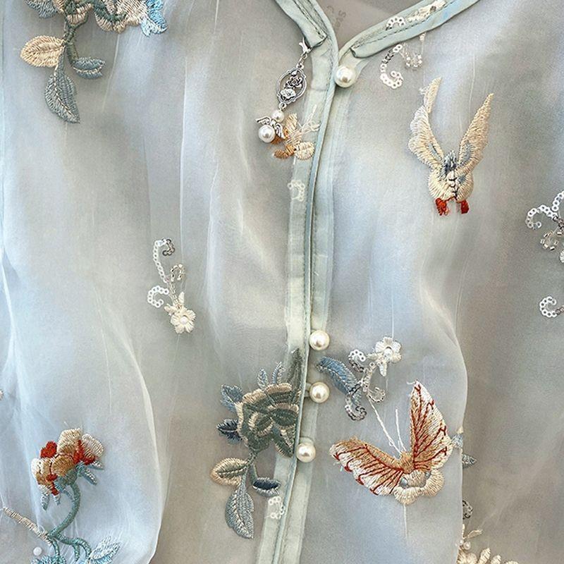 Weste Weste High-End Weste Retro besticktes Westenoberteil Sommer