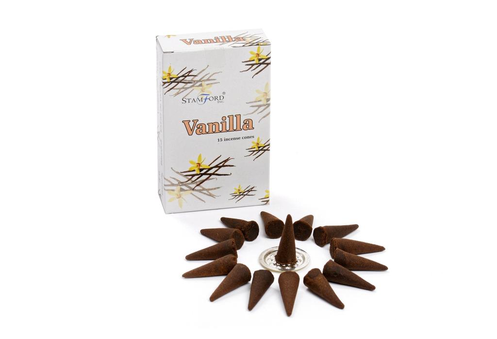 Vanilla Incense Cones - 15 Pack Stamford
