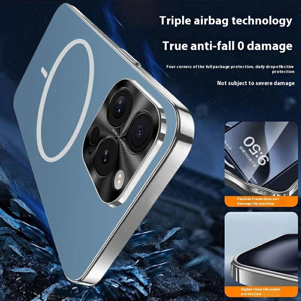 For iPhone 15 Pro Case Compatible with MagSafe Acrylic+TPU Airbag Protection Phone Cover