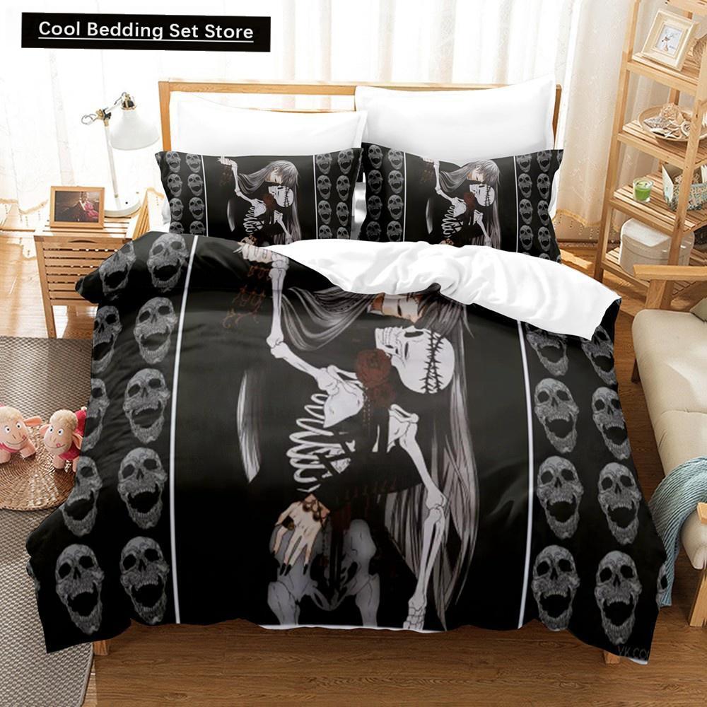 Nou Anime Black Butler Lenjerie de pat Cool Sebastian Ciel Dakimakura Set lenjerie de pat Adult Husă de pat dublu Husă de pat din microfibră