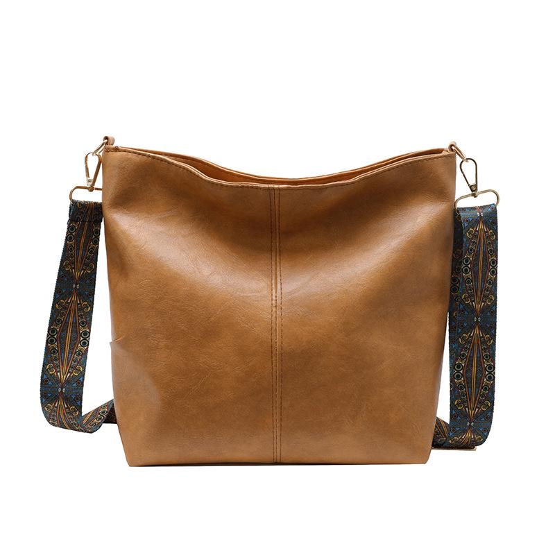 

High-end PU Women s Crossbody Tote Bag - Large Capacity Bucket Design Available жёлтый