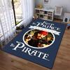 Keep The Prince I'll Take The Pirate Carpet - Blue Background Pirate Theme Design Suitable for use as an anti-slip1 for1room and bedroom sofas