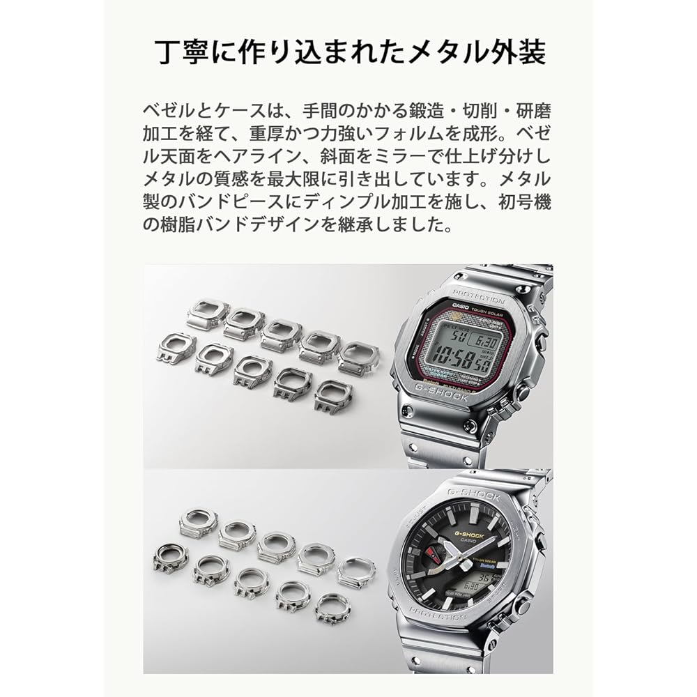 Casio G-Shock GMW-B5000D-1CJF Bluetooth Full Metal Solar Watch Men's Silver
