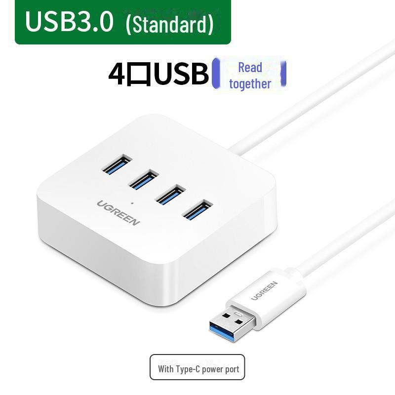 

Концентратор USB 3.0 Greenlink: Высокоскоростное расширение 1-к-4 для ноутбуков 0.2m белый