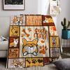 Sausage Dogs Warm Winter Blankets for Decorative Sofa Corgi Animals Blanket Double Beds Dachshund Bedspread On the Bed Knee Nap