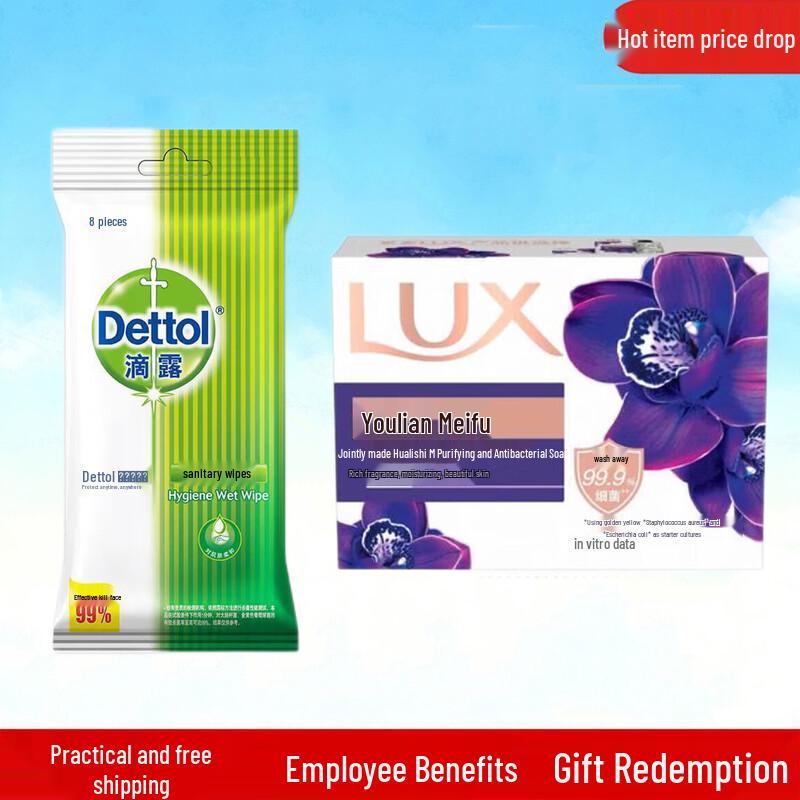 Dettol Wipes & Lux Antibacterial Soap Bundle