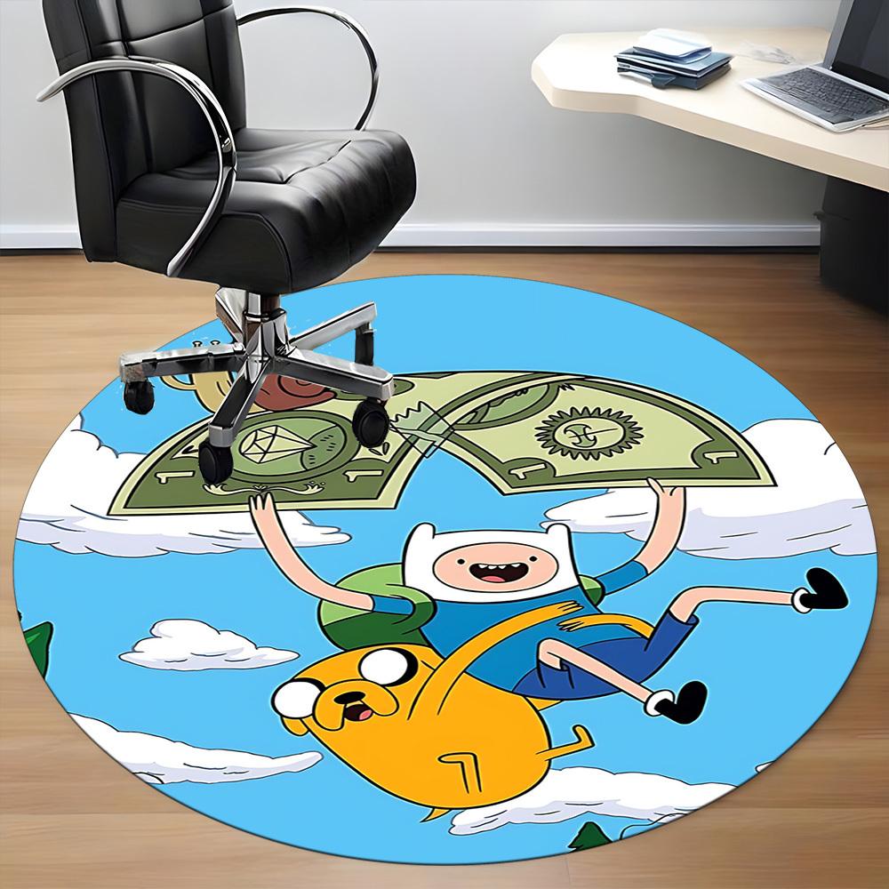 1pc Adventure Time Jake the Dog Office Round Area Rug, Under Office Chairs Bedroom Living Room Home Decor a1022309