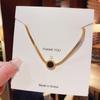 Korean 18K Gold Titanium Steel Women's Clavicle Necklace - Versatile, High-End, Non-Fading Temperament Choker.
