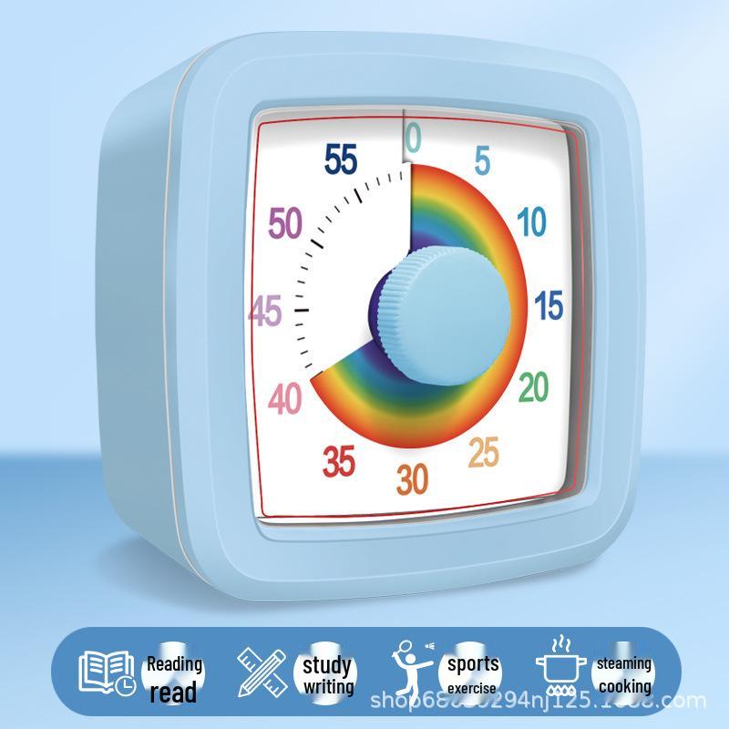 Rainbow Desktop Study Timer & Alarm Clock - Portable Countdown for Student Time Management