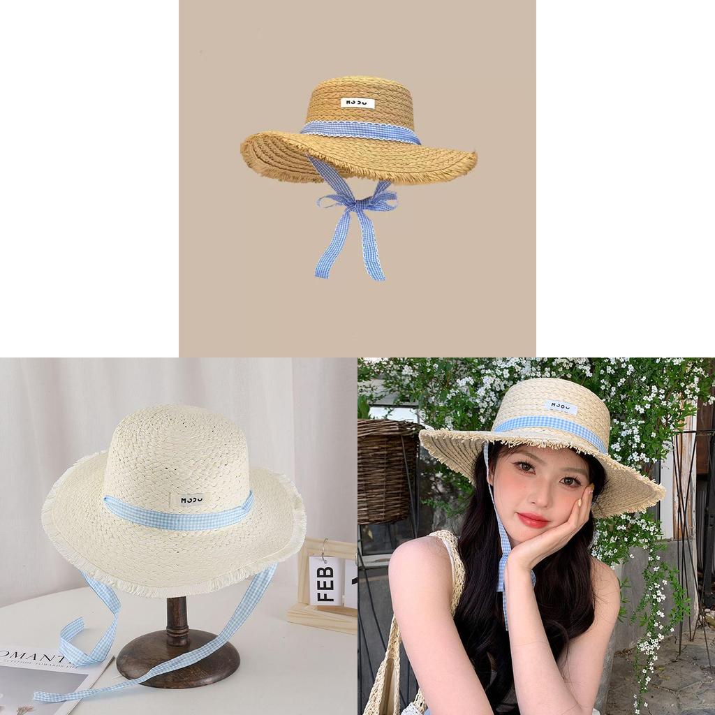 Summer Outdoor Fashion Straw Hat For Women With Large Brim And Sunshade