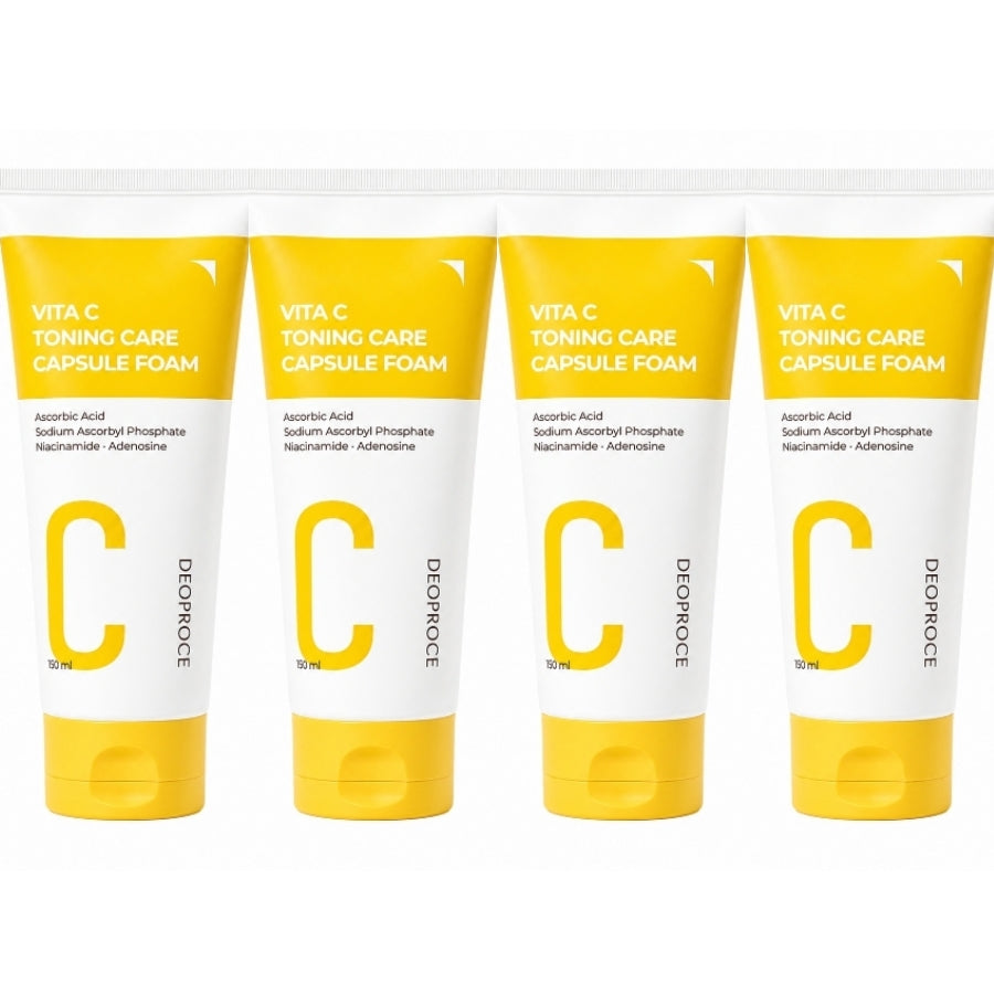 Deoproce Vita C Toning Care Capsule Foam Cleansing 150ml*1Pc/2Pcs/3Pcs/4Pcs