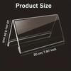 10pcs Transparent Acrylic V-Shaped Place Cards 3.15x5.9inch for Weddings Events Conferences 1.2mm Thick Space-Saving Table Decor