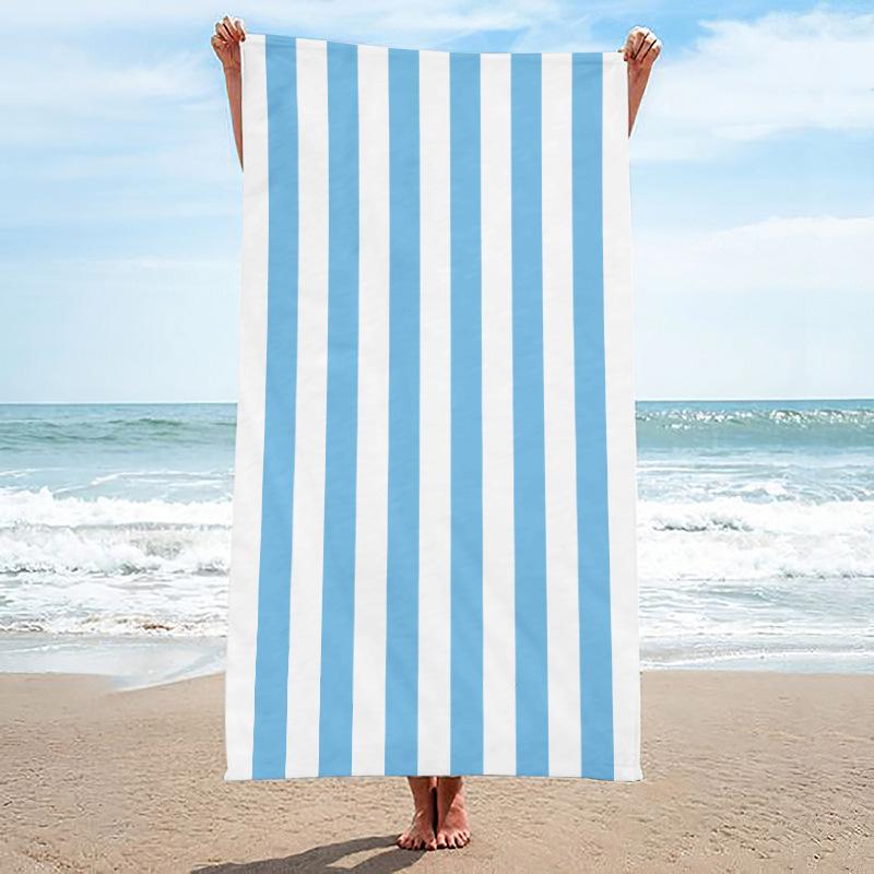 Beach Towel, Bath Towel, Microfiber Towel, Rectangular Beach Mat, Digital Printing Bath Towel, Shawl To Map