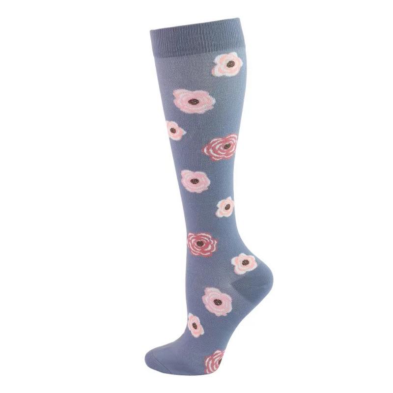 Women's Floral Compression Calf Socks - Spring Series Low Pressure Sports Socks