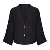 Summer Linen Tops For Women Loose Fit  Sleeve Button Down V Neck Blouses Ladies Casual Cover Up Sun Shirts