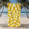 Towel Textile Bathrobe Beach Five-pointed Quick-Drying Lightweight Portable Camping Stars Concentric Swim Colorful Pool Travel