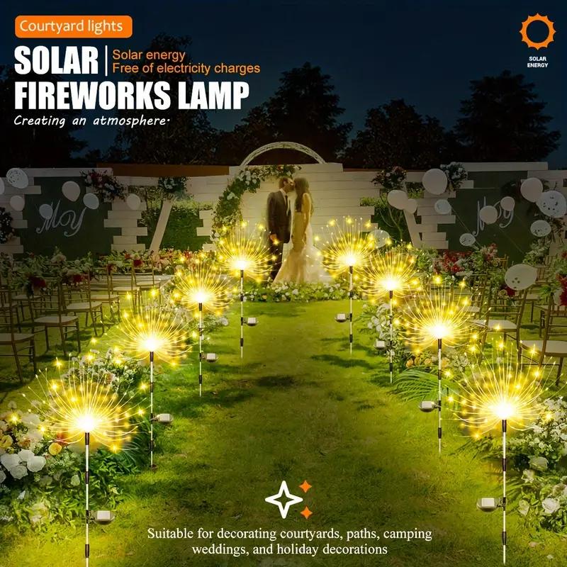 

1 шт. Садовые фонари для дорожек на солнечной батарее, лампа-фейерверк, колышек-звезда, для улицы, уличное освещение, садовый фонарь, уличный рождественский декор 60LED