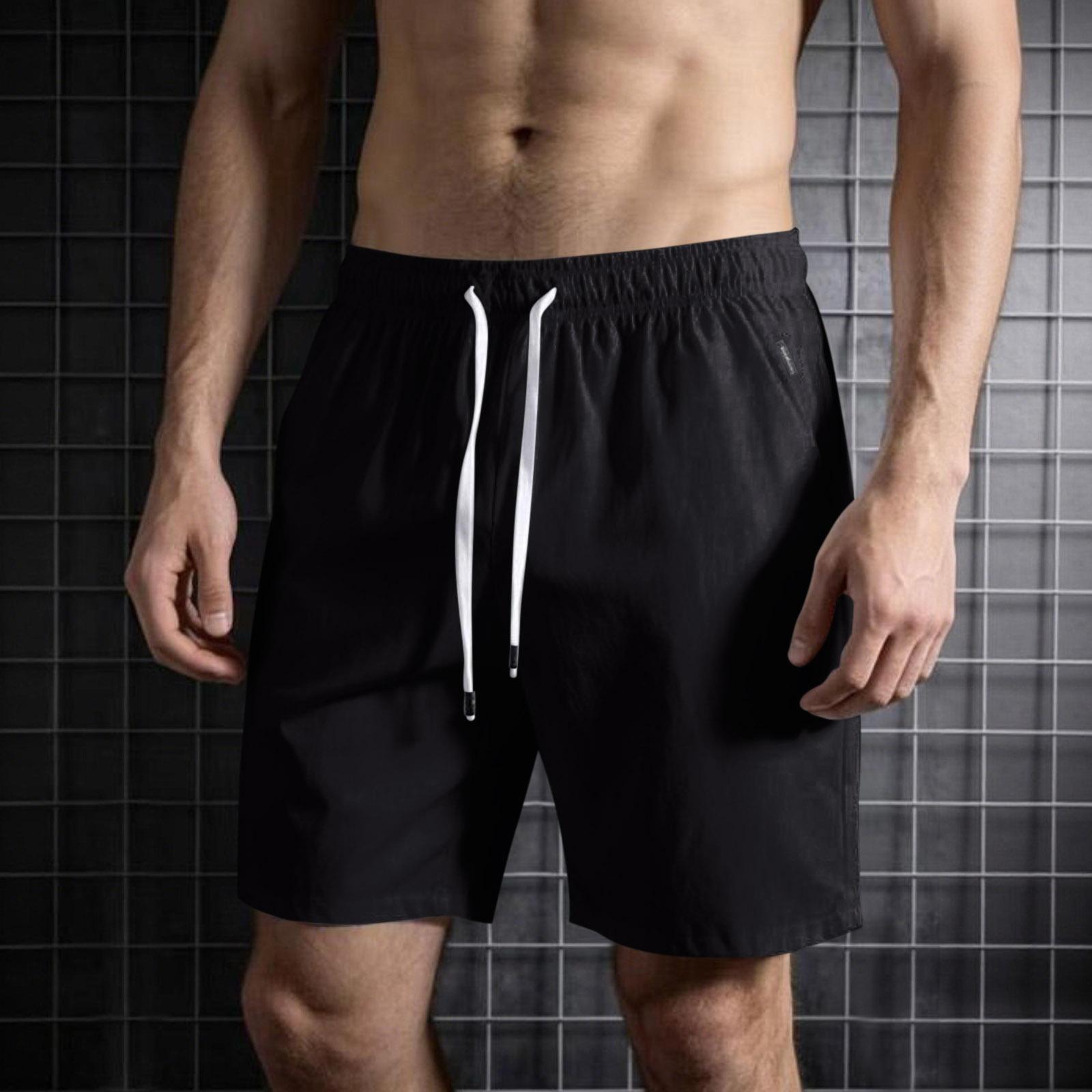 

Men s Summer Drawstring Five Quarter Pants Men s Casual Sports Beach Pants L