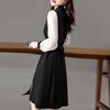 New Autumn Waist-hugging Lace-up Suit Dress To Make You Look Slim and Long-sleeved A-line Skirt for Women