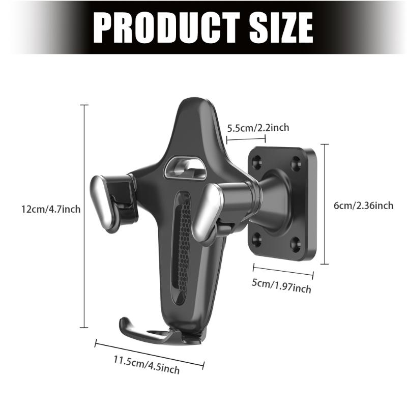 Adjustable Wall Mounted Smartphone Stand For Hands Less Viewing In Shower Or Cooking ABS Construction Space Saving Design