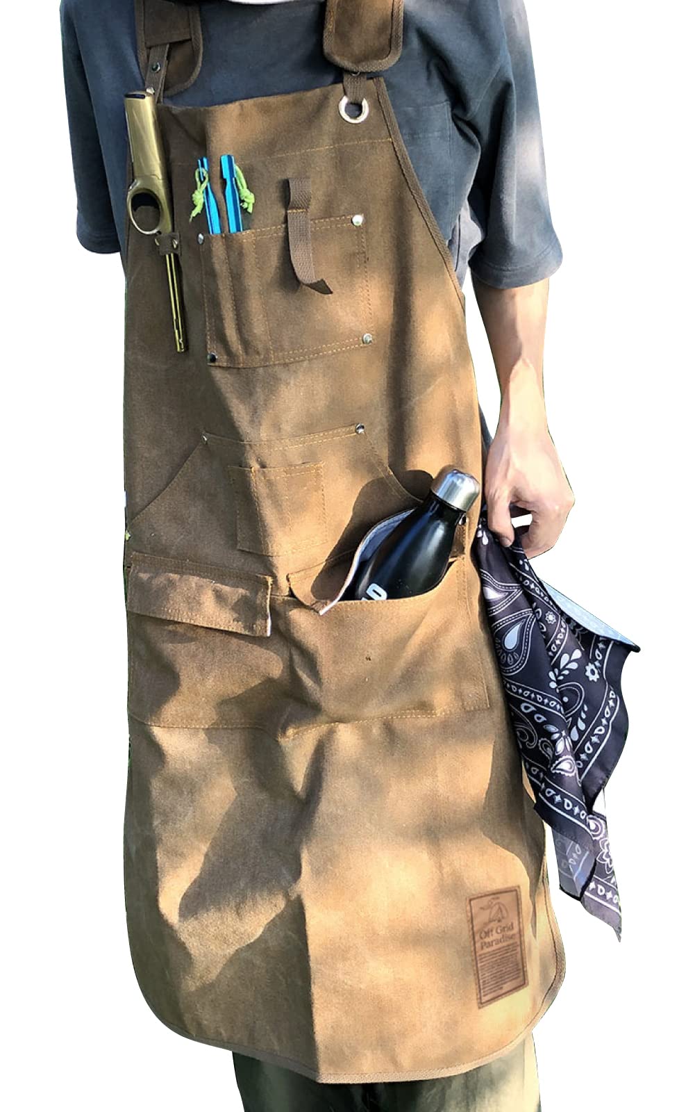 

Мужской походный фартук Mamaplus, для улицы, из огнестойкой парусины, идеально подходит для кемпинга, костров и работы