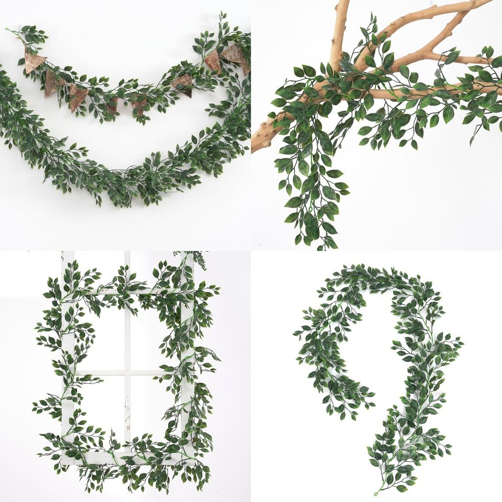Banyan Leavesfake Botanical Vine With Silk Leaves For Home Office Wall Decor