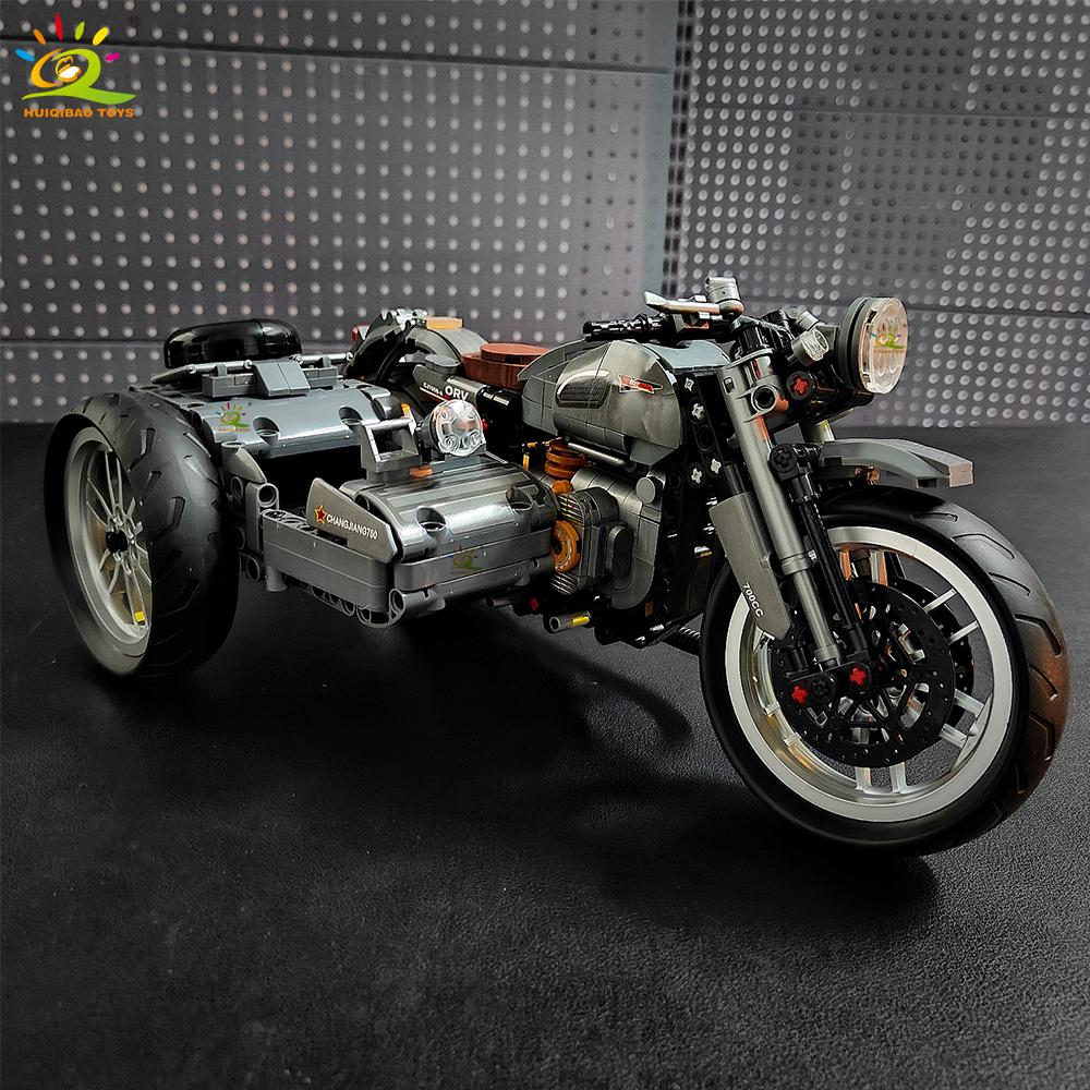 Non-Toxic 808Pcs Moc Technial Motorbike Building Model Blocks City Moto Racer Bricks Toy For Kids Children Adult Car Set