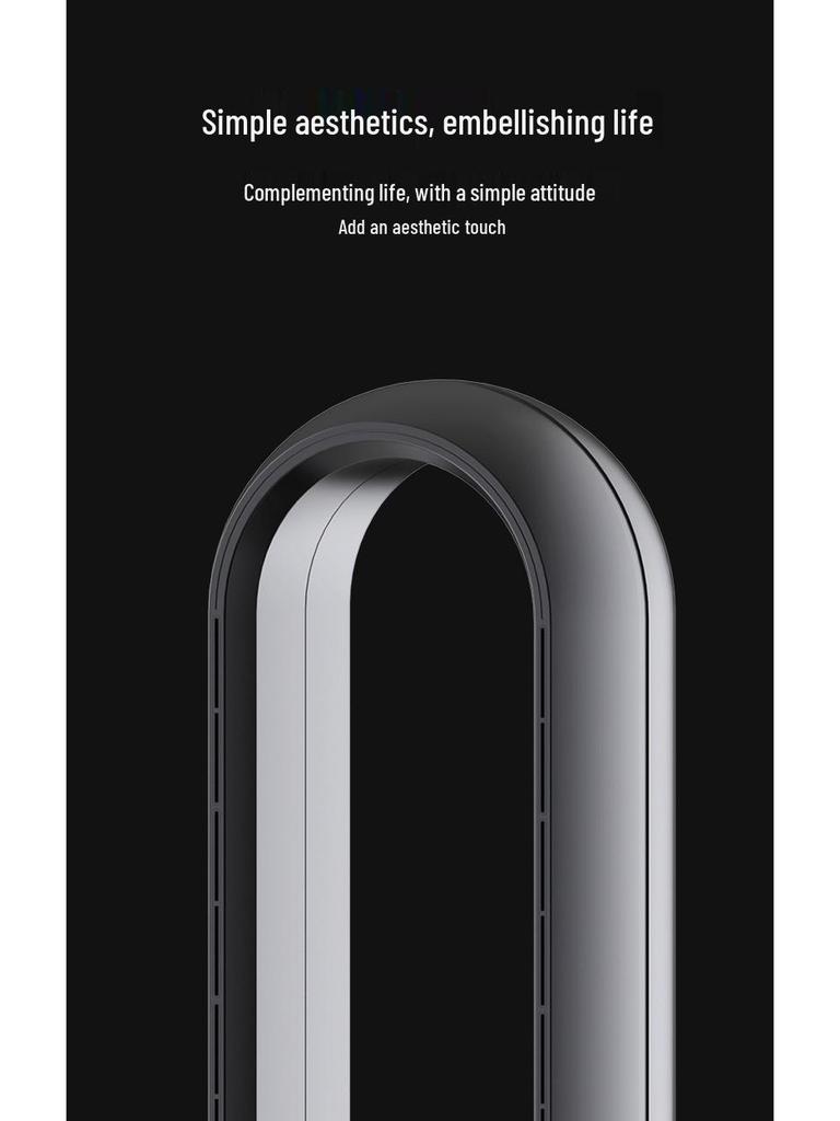 Leafless Electric Fan & Heater with Remote, Silent & Energy Efficient, Floor/Desktop Model 018JR.