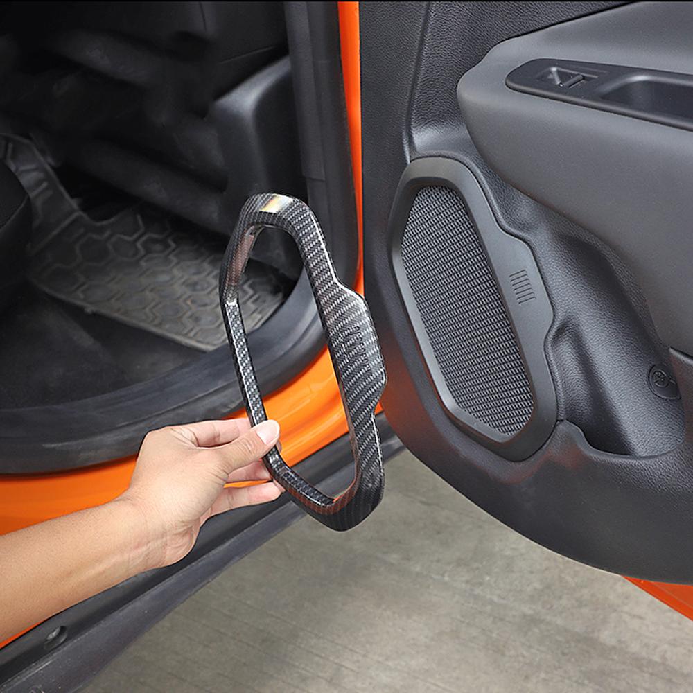 Car Door Audio Speaker Decoration Cover Ring Frame Trim Stickers for Jeep Renegade 2016-2022 Auto Interior Mouldings