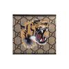 Gucci Tiger Head Print Vintage Logo Canvas And Leather Long Zipper Wallet Men Wallet Ebony Black 451273-K5Z1N-8666
