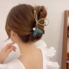 1pc New Product Star Same Style Fish Tail Pearl Hair Clip Tail Clip High Grade Headwear Chinese Style Trendy Retro Grip Clip