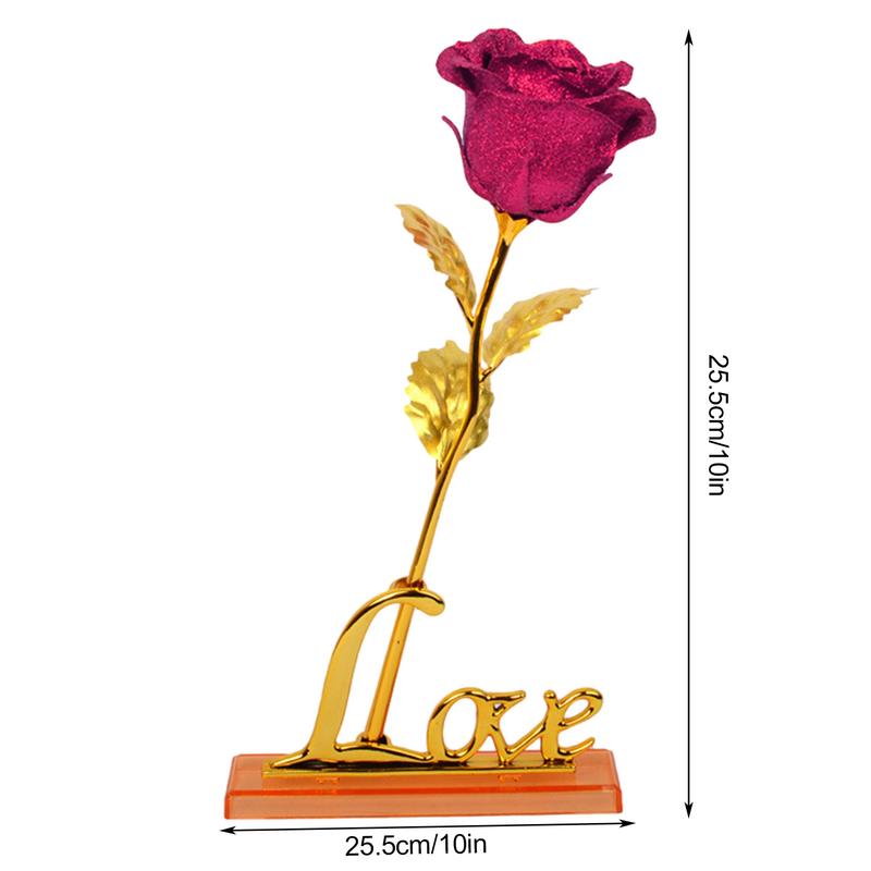 Valentine Day Creative Gift Gold Dipped Rose Lasts Forever Love Wedding Decor Lighting Roses Love Eternal Flower For Indoor