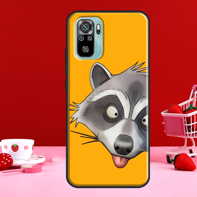 

Чехол с милым енотом для Redmi Note 10 Pro, чехол для Redmi Note 11 Pro Note 8 9 Pro 9S 10S 11S 9C 9A 9T Redmi 9C