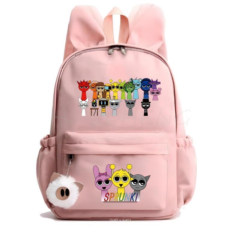 Hot New Sprunki Print Backpack for Girl Boy Student Teenager Children Rucksack Casual Women Cute School Bag Kids Birthday Gift