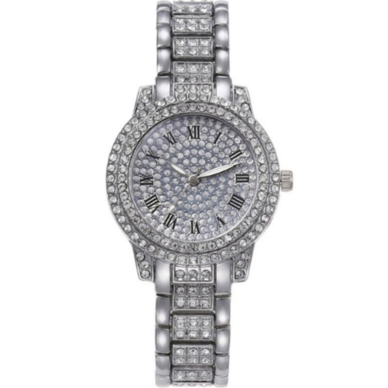 6Pcs Women'S Rhinestone Quartz Watch Set Fashion Wrist Watch & Jewelry Set Gift
