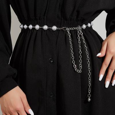 Rhinestone Waist Chain Metal Accessories Belt With Skirt Dress Waist Chain Decoration Thin Belt Tide