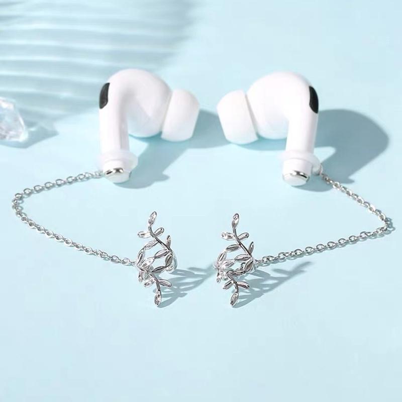 1 Pair Stainless Steel Anti-Lost Earphone Holder Clip Earrings For Airpods 1 & 2 & Pro 3 Wireless Earrings Jewerly