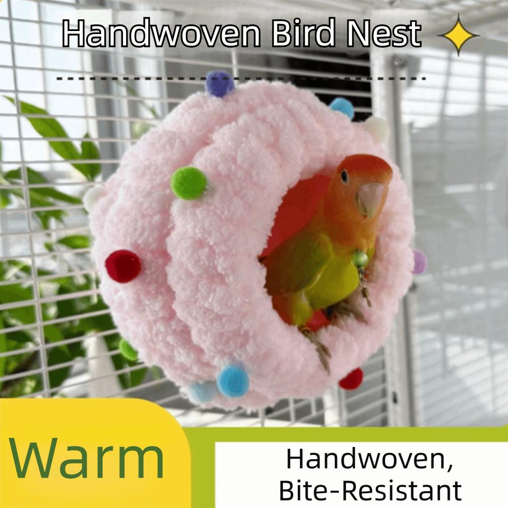 Cozy Design Pet Bird Nest Soft Warm Interior Conure Breeding House Comfortable Washable Hanging Sleeping Bed