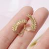 Leaf Shape 14k Gold Plated Earrings Feminine Glamour Jewelry Gifts Valentine 'S Day Gifts Ladies Girls Luxury Accessories