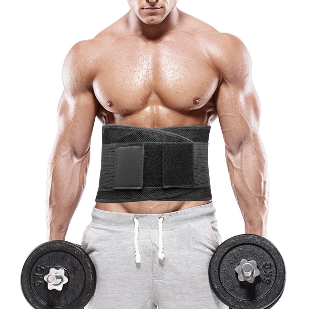 Lumbar Brace Elastic Waist Support Lower Back Support Belt Brace Waist Trimmer Belt OEM ODM Universal Sports Black