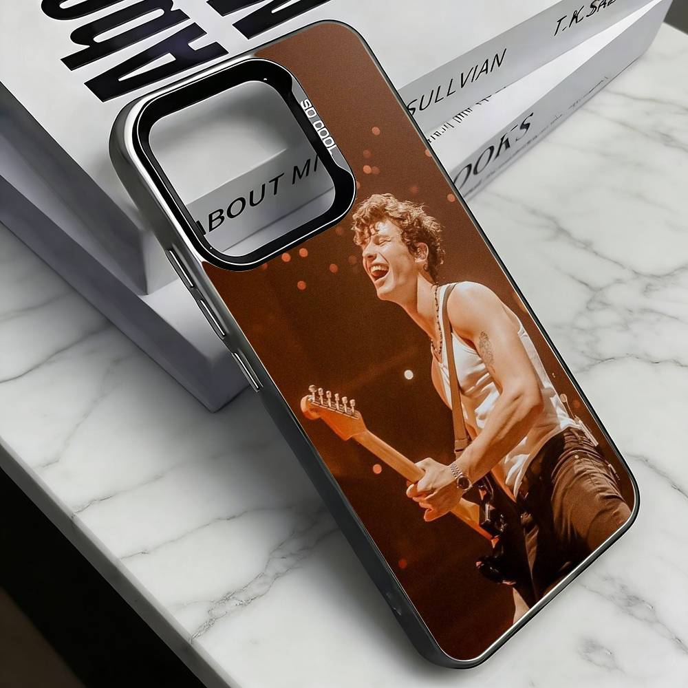 

S-Shawn M-Mendes Phone Case For iPhone 17,16,15,14,13,12,11 Plus,Pro Max,XS,Colored Silver Plated Inside Cover iPhone15plus
